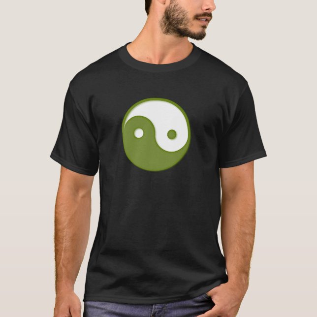 T-shirt Ying Yang Green Design 2 (Devant)