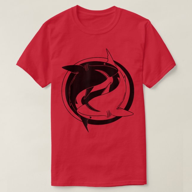 T-shirt Ying Yang Shark (Design devant)