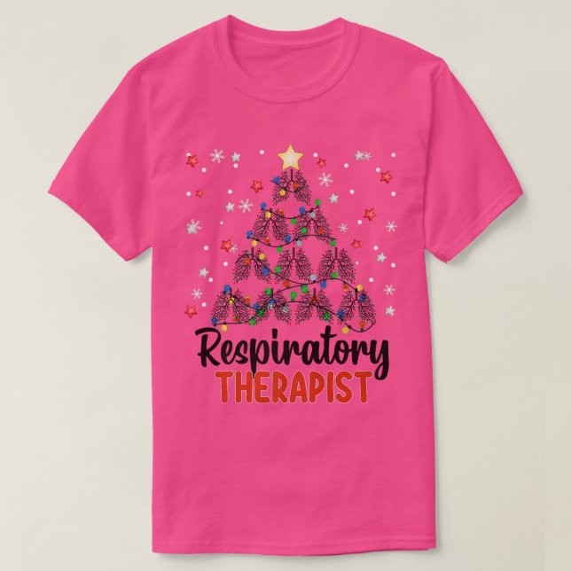 T-shirt YNBV Respiratory Therapy Christmas Tree Xmas PT (Design devant)