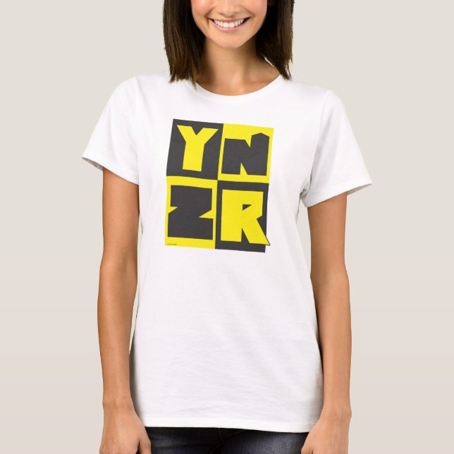 T-shirt YNZR série noir et jaune (Devant)