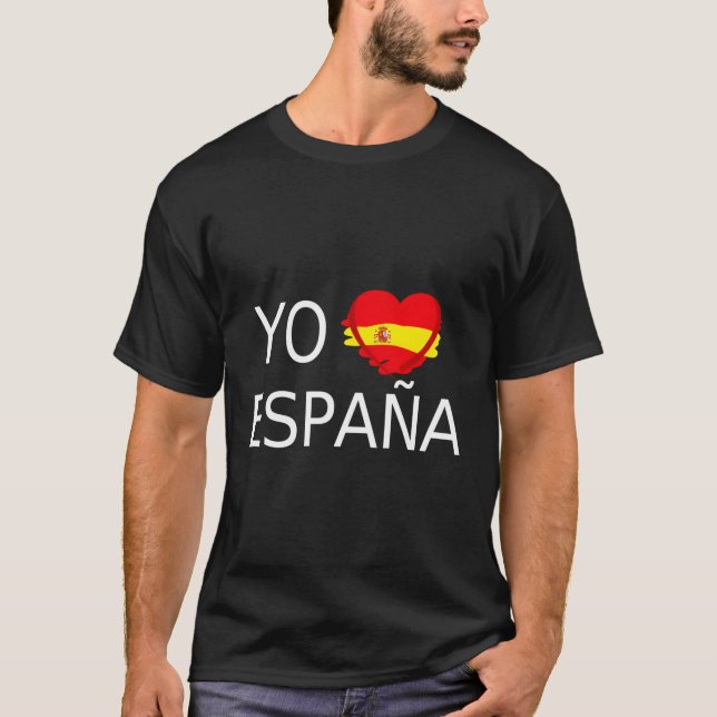 T-shirt Yo Amo Espaã±Un Drapeau Espagnol Qu'Il Aime L'Espa (Devant)