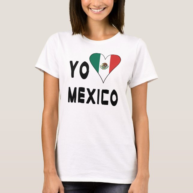 T-shirt Yo Amo Mexico Femme  (Devant)