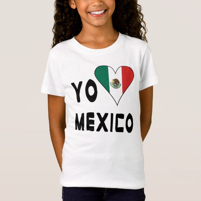 T-Shirt Yo Amo Mexico Girl's (Devant)