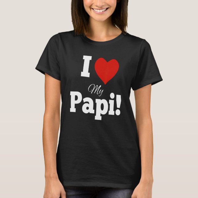 T-shirt Yo amo mi papi - Cadeau pour papa J'aime ma papi (Devant)