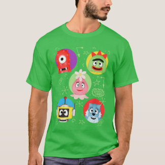 T-shirt Yo Gabba Gabba amis colorés avec DoodlesV Show