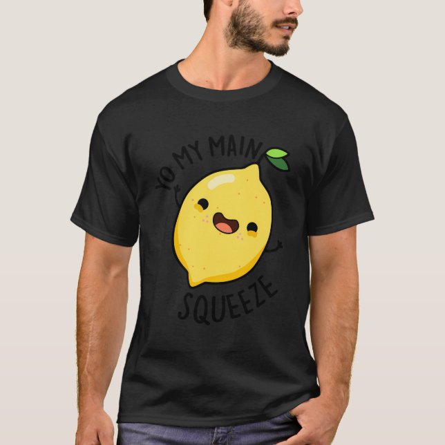 T-shirt Yo Ma Squeeze Principale Funny Pun citron (Devant)