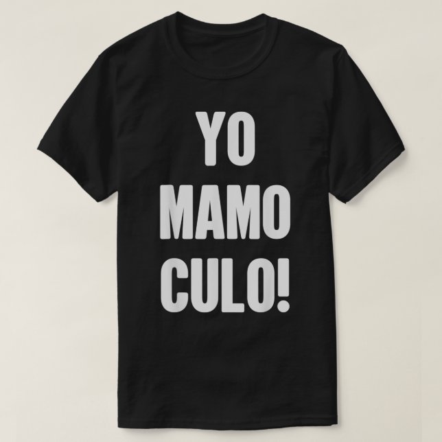 T-shirt Yo Mamo Culo Drôle Dit (Design devant)