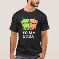 Yo My Boba Funny Boba Tea Pun Dark BG