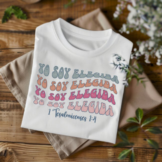 T-shirt Yo Soy Elegida en détresse chrétienne espagnole