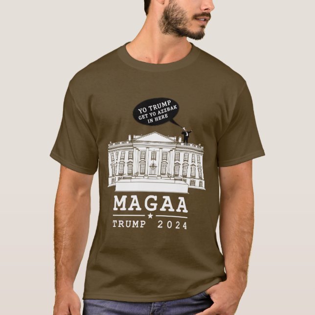 T-shirt YO TRUMP 2024 MAGA (Devant)