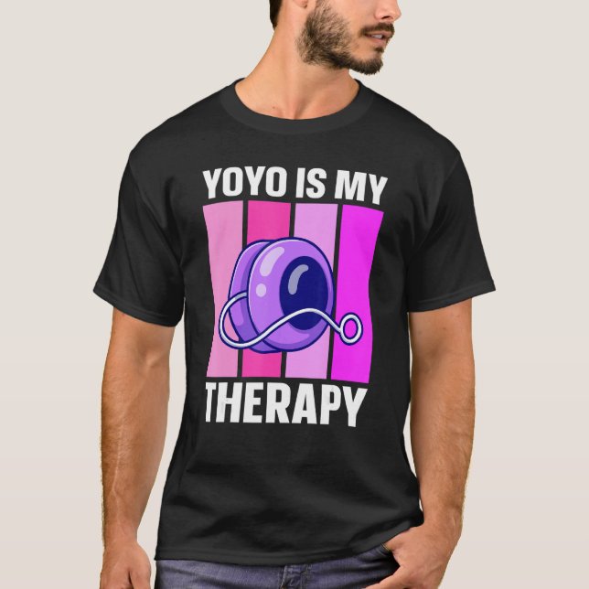 T-shirt Yo Yo Est Mon Thérapie Rétro Yo Yo Yo (Devant)