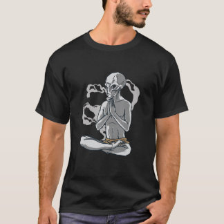 T-shirt Yoga Alien Meditation