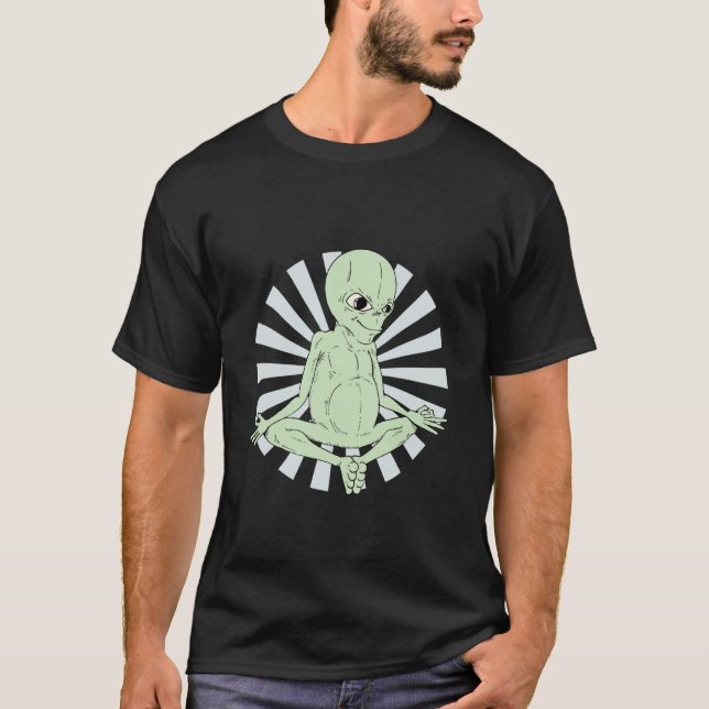 T-shirt Yoga Alien Namasté (Devant)