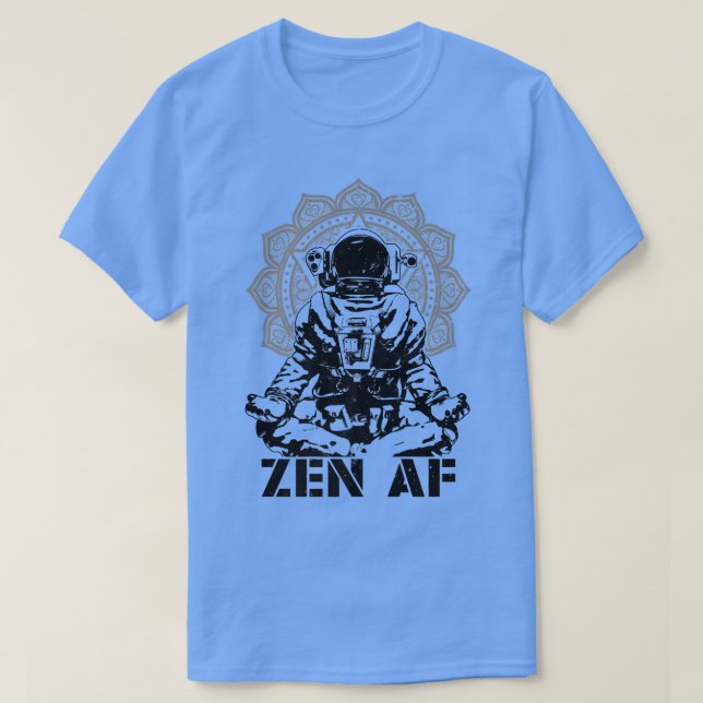 T-shirt Yoga Astronaut Zen AF Funny Mandala Meditation Lot (Design devant)
