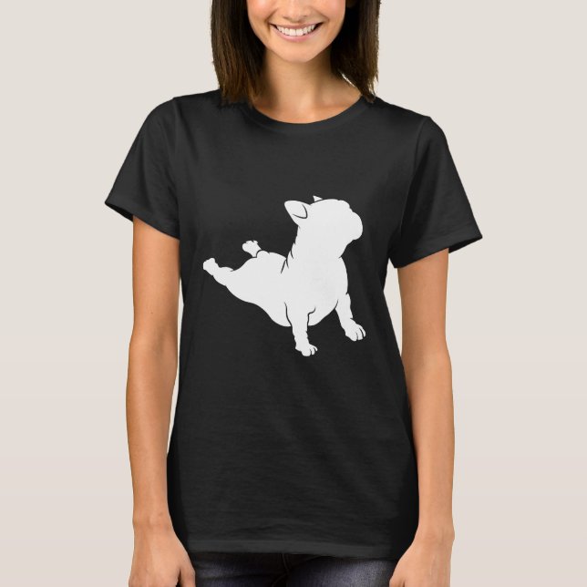 T-shirt Yoga Bouledogue Français- (Devant)