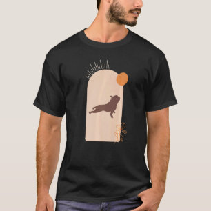 T-shirt Yoga Bouledogue Français Style Bohème Vintage