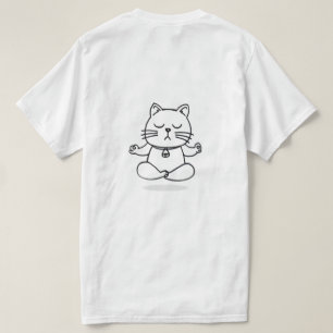 T-shirt yoga cat méditation