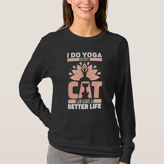 T-shirt Yoga Cat Training  Yogi Yoga (Devant)