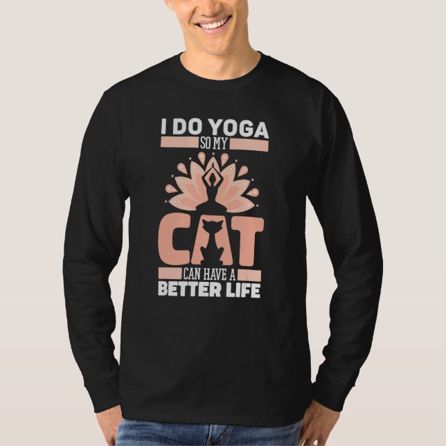 T-shirt Yoga Cat Training  Yogi Yoga (Devant)