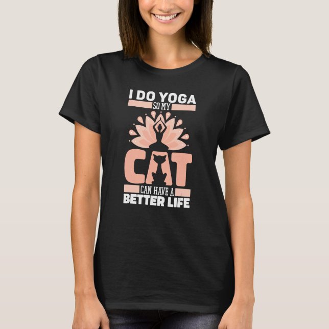 T-shirt Yoga Cat Training  Yogi Yoga (Devant)