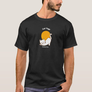 T-shirt Yoga chat Chien tête en bas Humour chaton  Entraîn