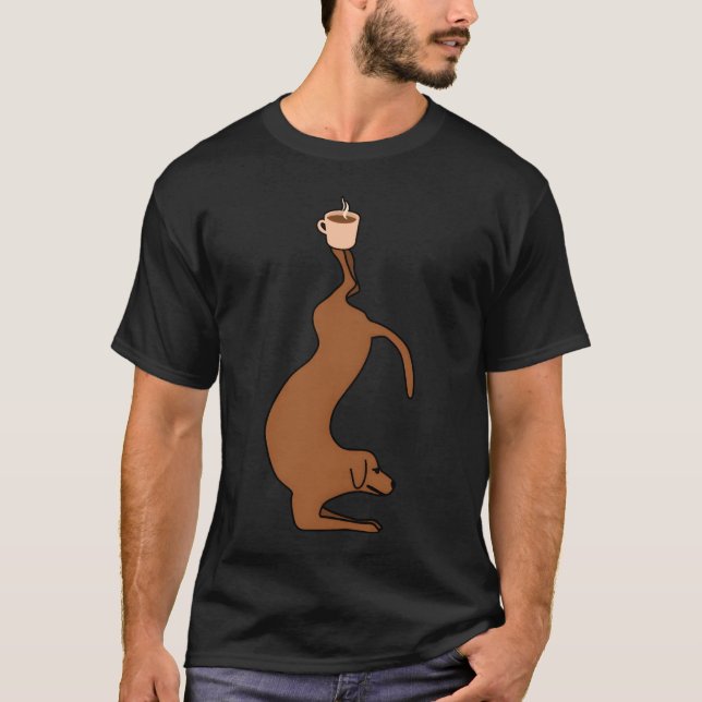 T-shirt Yoga Chien Café Méditation Chiens amis amis amis a (Devant)