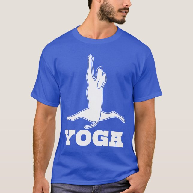 T-shirt Yoga Chien Chien Spagat Méditation ami garçon garç (Devant)