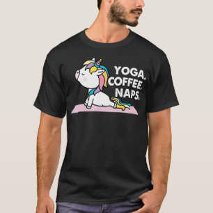 T-shirt Yoga Coffee Naps Unicorn Funny Unicorn T Shirts