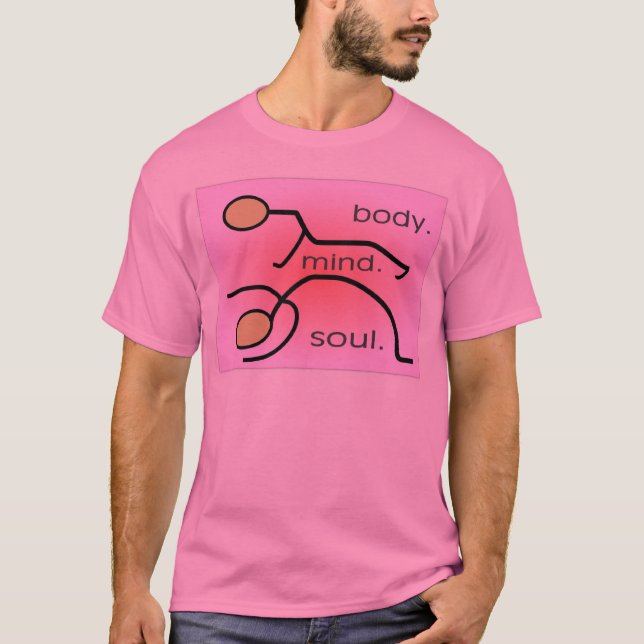 T-shirt Yoga--"Corps. Esprit. Cadeaux d'âme"--Personnages (Devant)