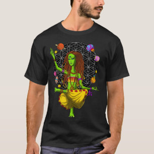 T-shirt Yoga d'Alien de l'Espace