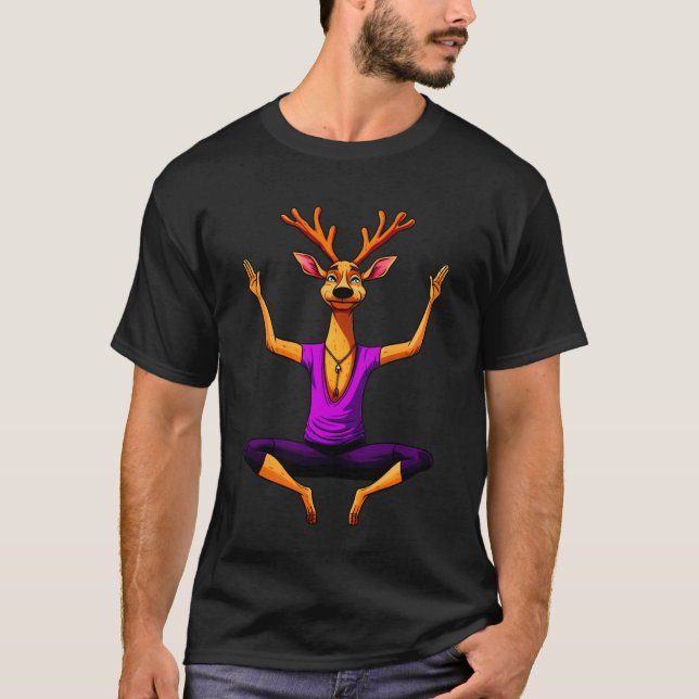 T-shirt Yoga de cerfs (Devant)