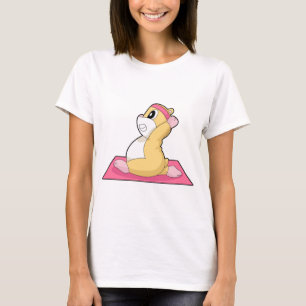 T-shirt Yoga de hamster Fitness Gymnastique