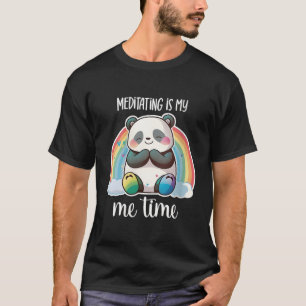 T-shirt Yoga de l'ours panda méditant Méditation de Panda