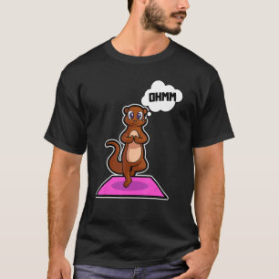 T-shirt Yoga de loutre de poisson Poses Sport Gymnastique