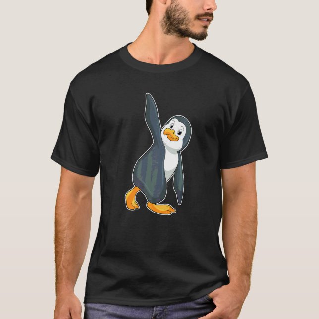 T-shirt Yoga de pingouin forme sportive (Devant)
