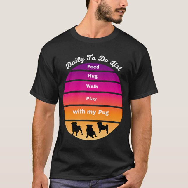 T-shirt Yoga de pug d'amour (Devant)
