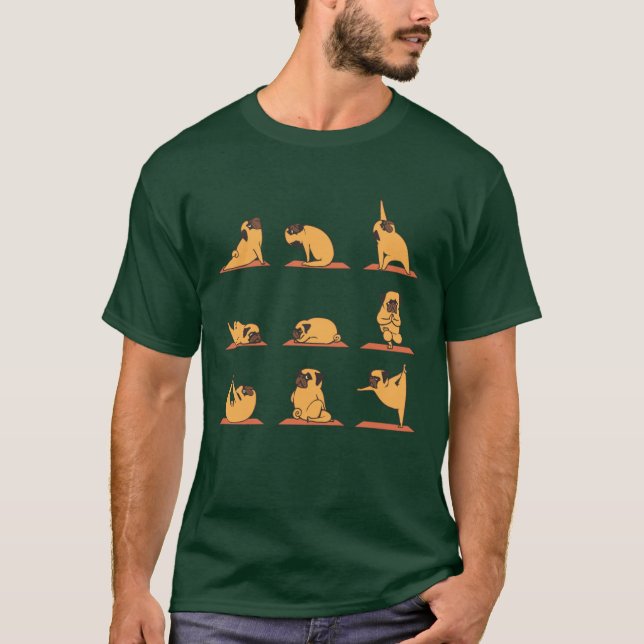 T-shirt Yoga de pug drôle (Devant)