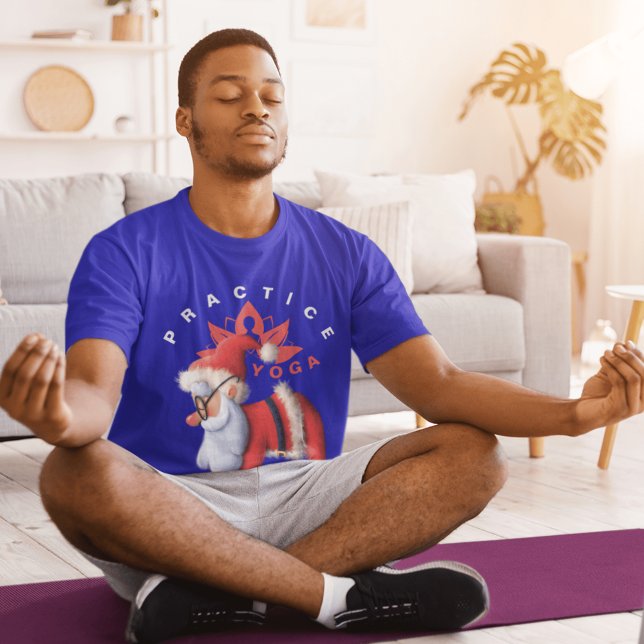 T-shirt Yoga de vacances avec Père Noël Parfait pour xms Y (Créateur téléchargé)