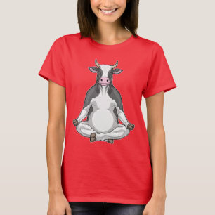T-shirt Yoga de vache Fitness Méditation
