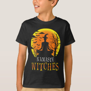 T-shirt Yoga drôle Namaste sorcières Halloween filles femm