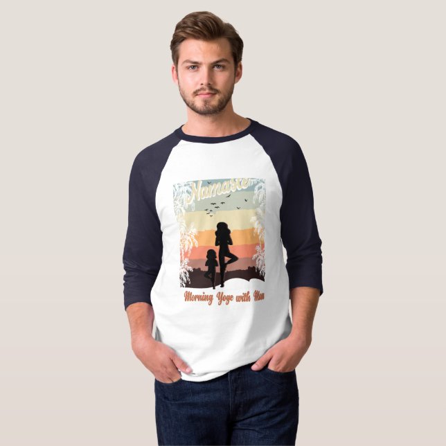 T-shirt yoga du matin avec maman (Devant entier)