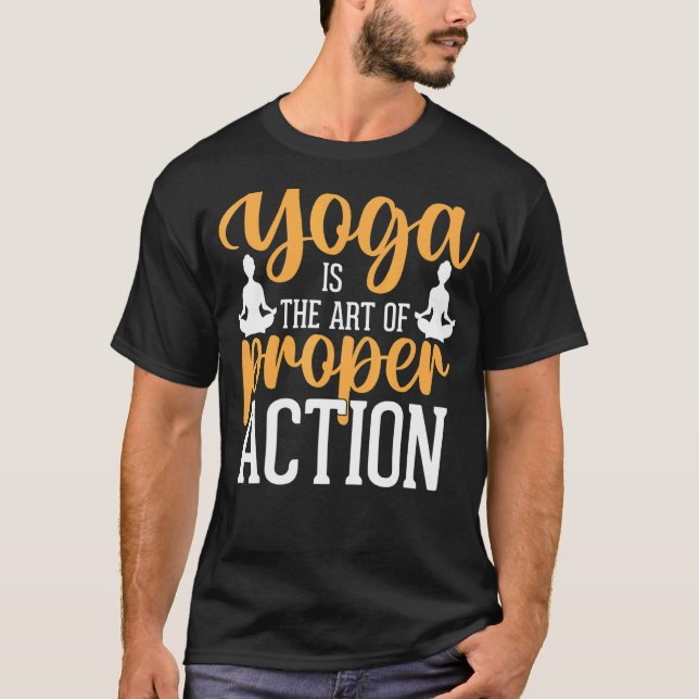 T-shirt Yoga Est L'Action Convenable (Devant)