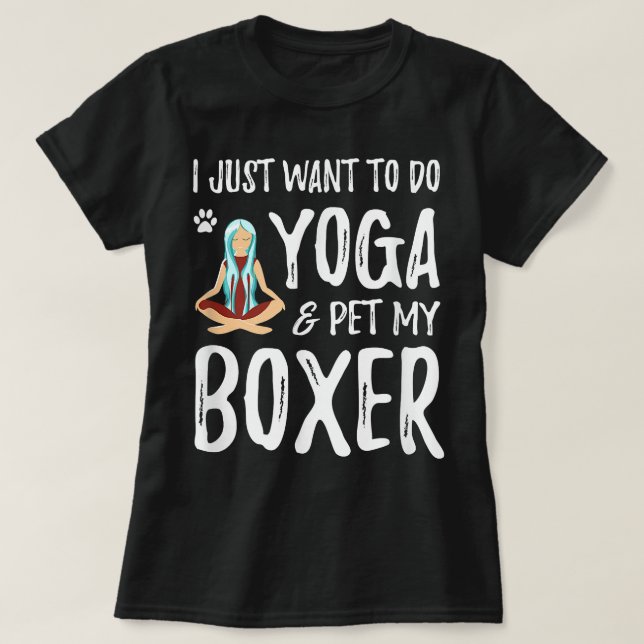 T-shirt Yoga et boîte pour Funny Chien Maman Idée cadeau (Design devant)