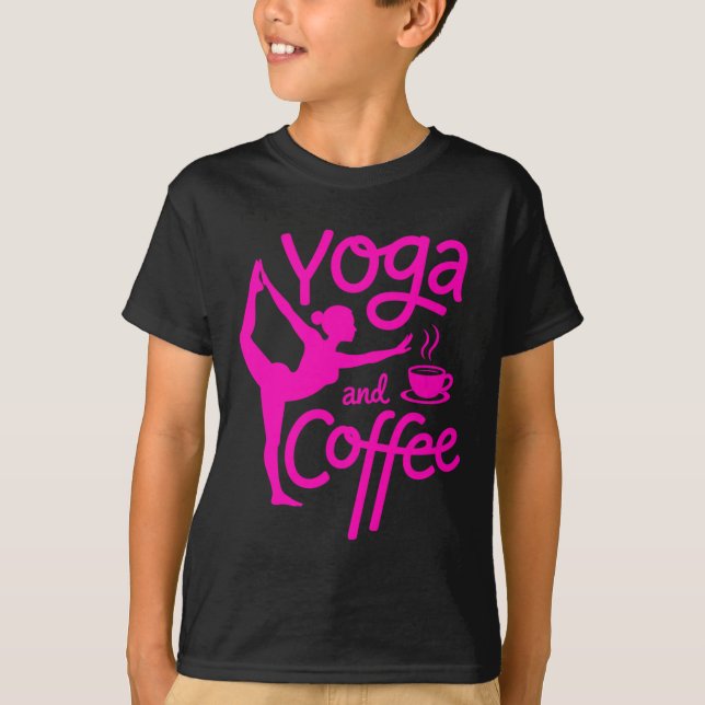 T-shirt Yoga et café Exercice matinal conscient Relaxation (Devant)