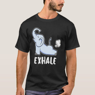 T-shirt Yoga Exhale Eléphant Pour Eléphant
