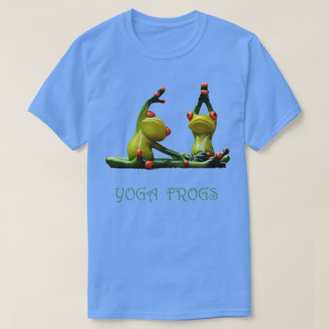 T-shirt Yoga Frogs Fitness Design (Design devant)