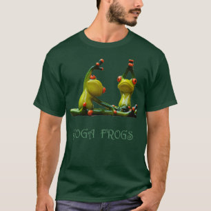 T-shirt Yoga Frogs Fitness Design