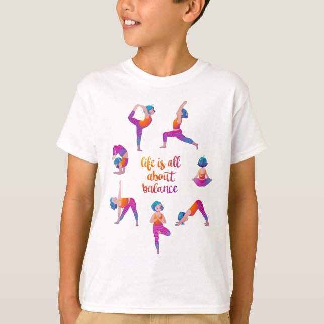 T-shirt Yoga girl entraînement (Devant)