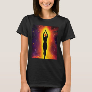T-shirt Yoga Girl Female Sun Salutation Meditation Chakra