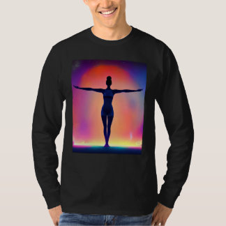 T-shirt Yoga Girl Female Sun Salutation Meditation Chakra